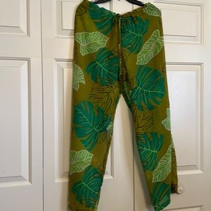 💖La Palapa Tropical Leaf sheer beach coverup.